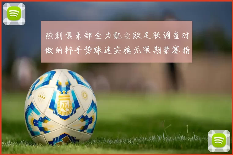 热刺俱乐部全力配合欧足联调查对做纳粹手势球迷实施无限期禁赛措施